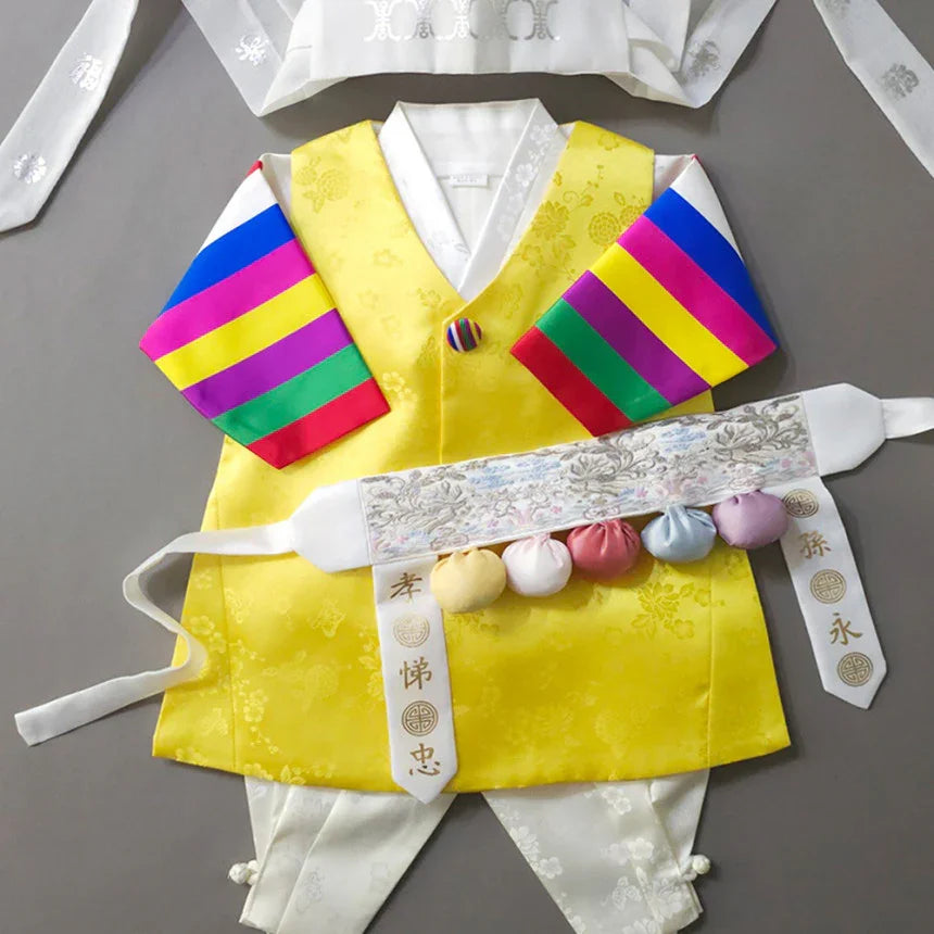 Hoo Yellow Boy Hanbok (100D-1YR) - Native Korean