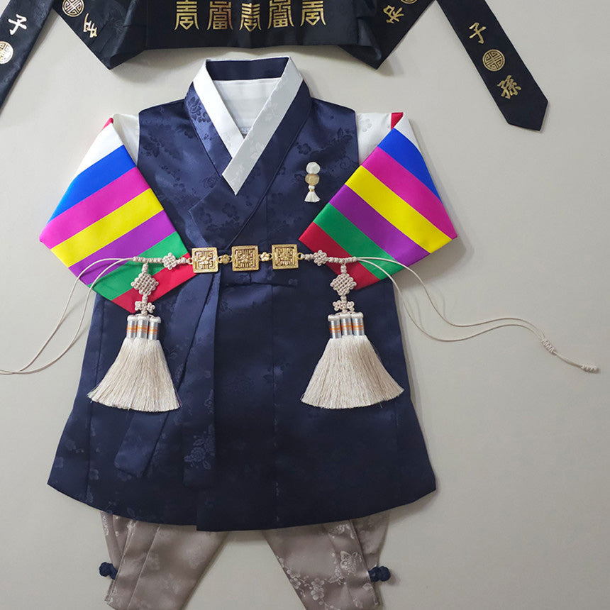 Minjae Saekdong Navy Boy Hanbok (100D-10YR)