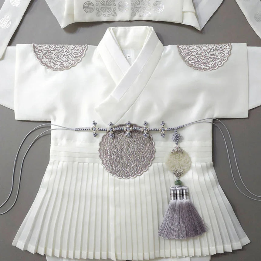 Beige Jade Harmony Tassel Dol Belt - Native Korean