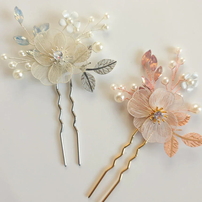 Floral U-Shaped Hairpin - Native Korean