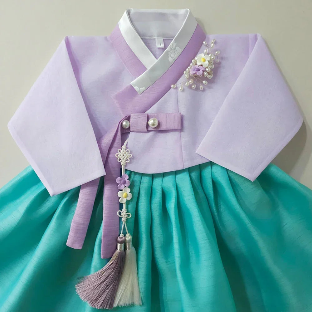 Aekyoung Purple Girl Hanbok (1-10YR) - Native Korean