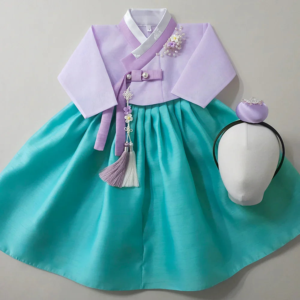 Aekyoung Purple Girl Hanbok (1-10YR) - Native Korean