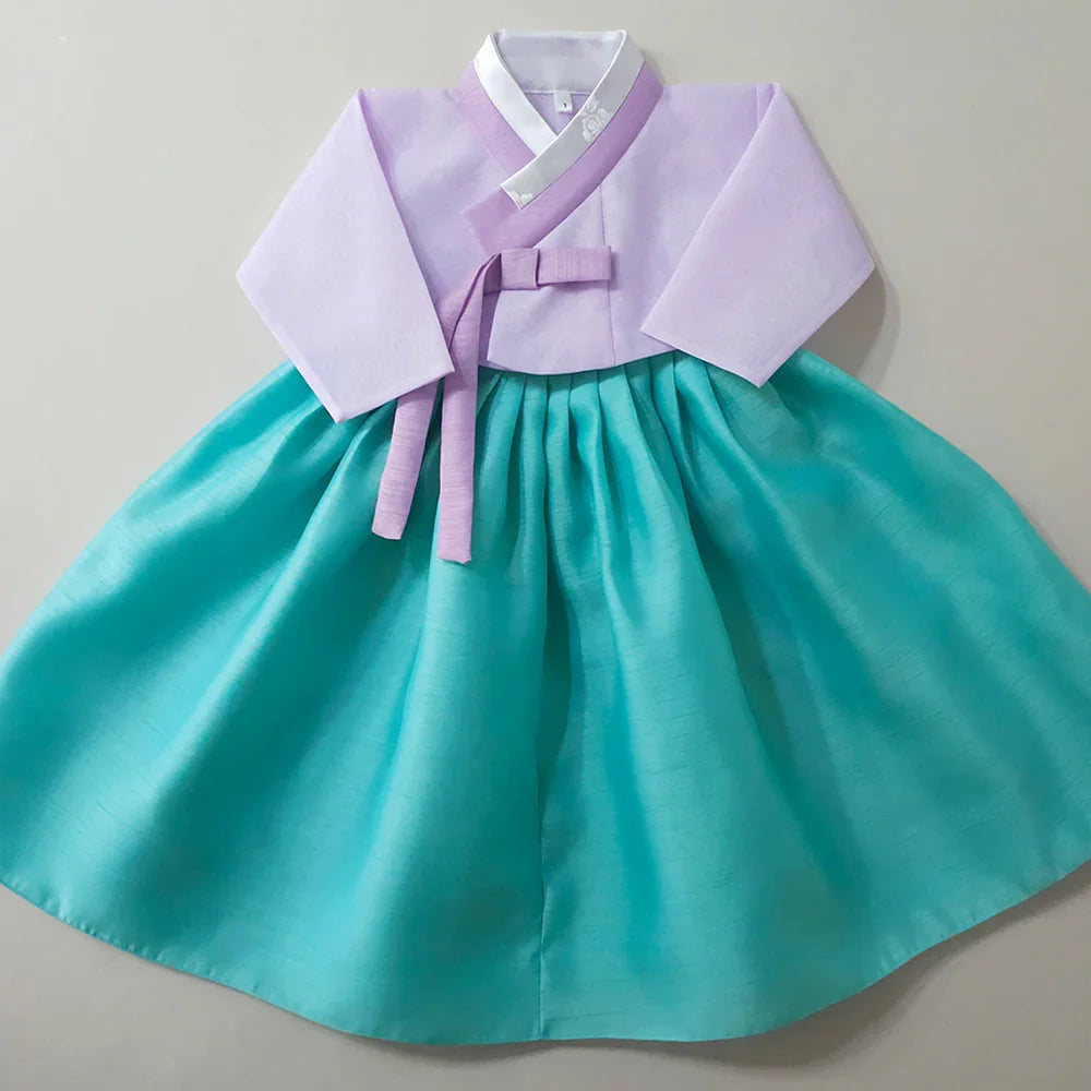 Aekyoung Purple Girl Hanbok (1-10YR) - Native Korean