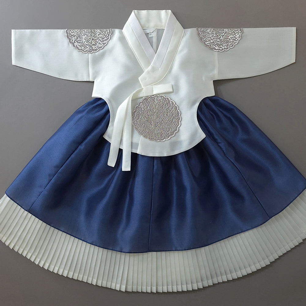 Sungbin Pleated Blue Girl Hanbok (100D-10YR)