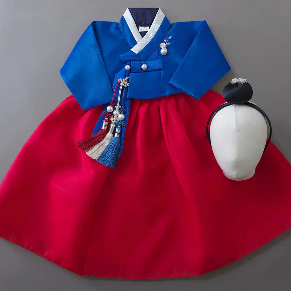 Yumin Red Skirt Girl Hanbok (100D-15YR) - Native Korean