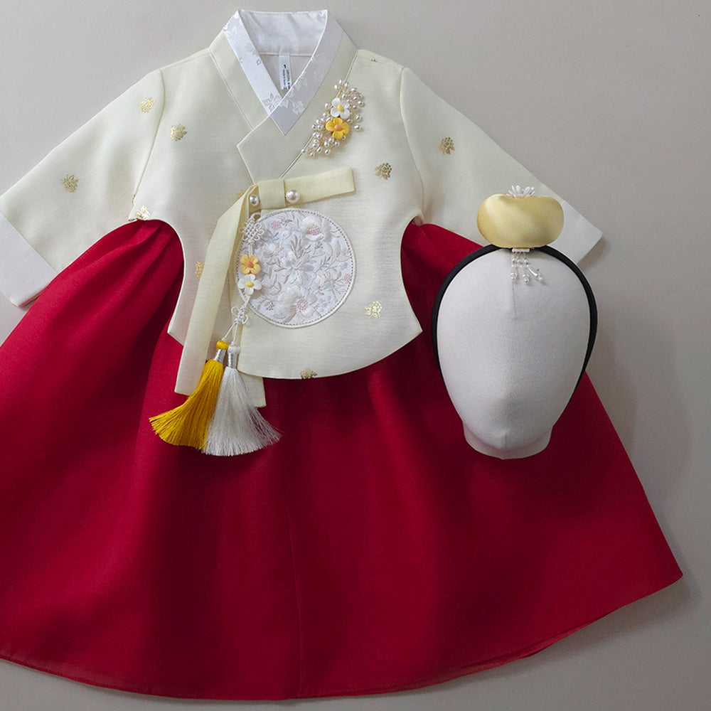 Yebon Yellow Red Girl Hanbok (1-8YR)