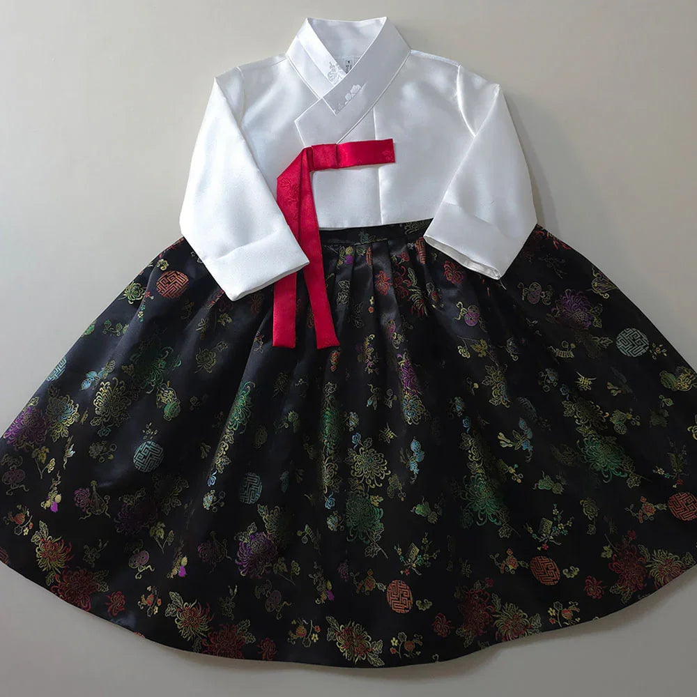 Hae Black Girl Hanbok (1-12YR) - Native Korean