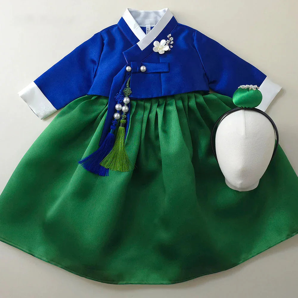 Dongwha Blue Green Girl Hanbok (1-12YR)