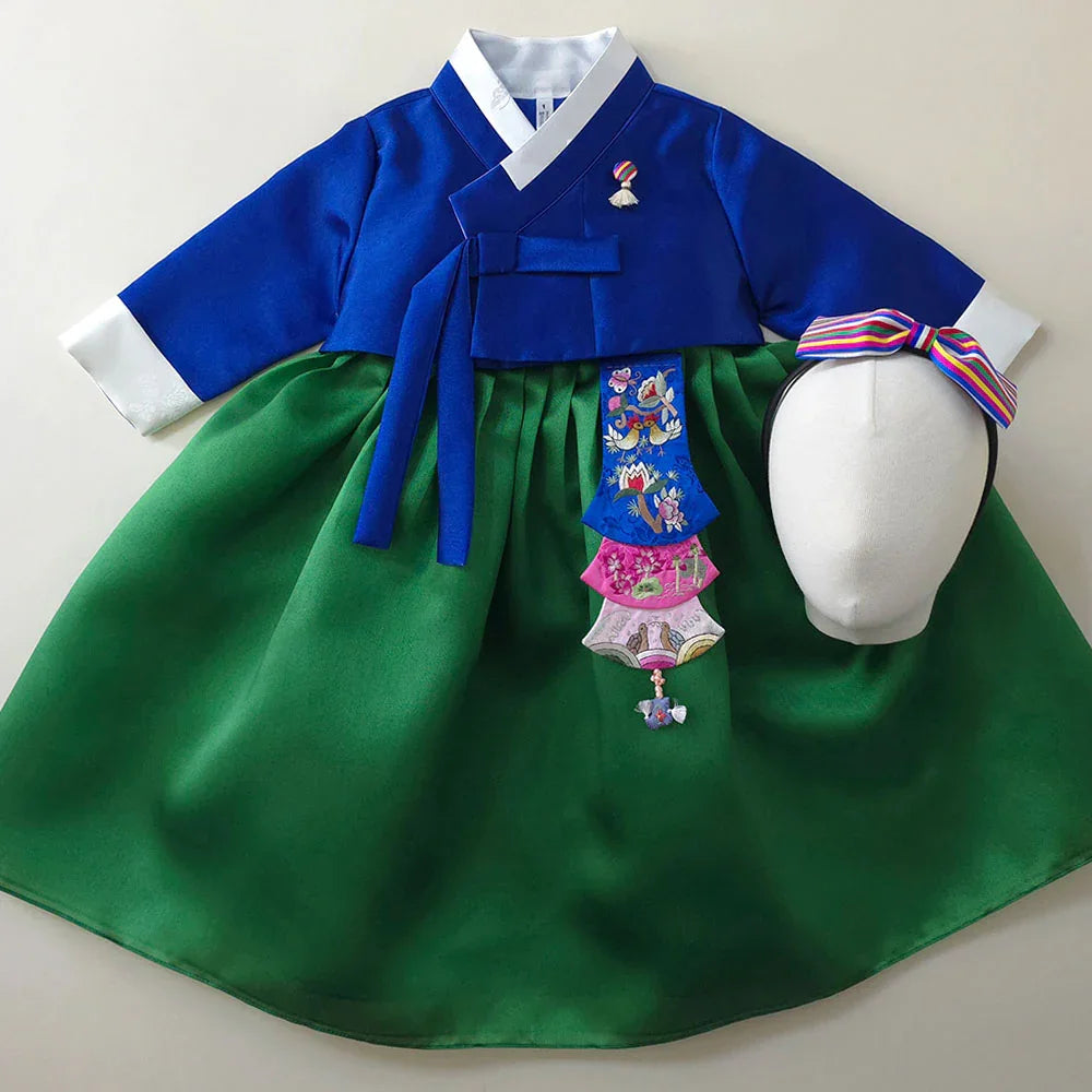 Dongwha Blue Green Girl Hanbok (1-12YR)