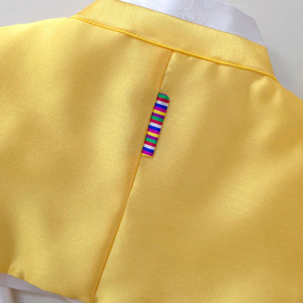 Dongwha Yellow Blue Girl Hanbok (1-12YR) - Native Korean