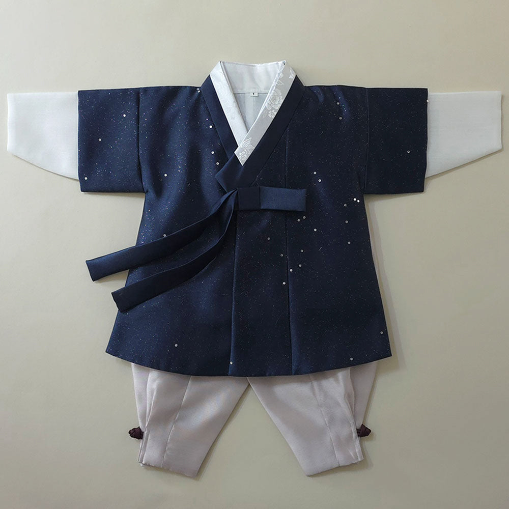 Pearl Navy Boy Hanbok (1-12YR)