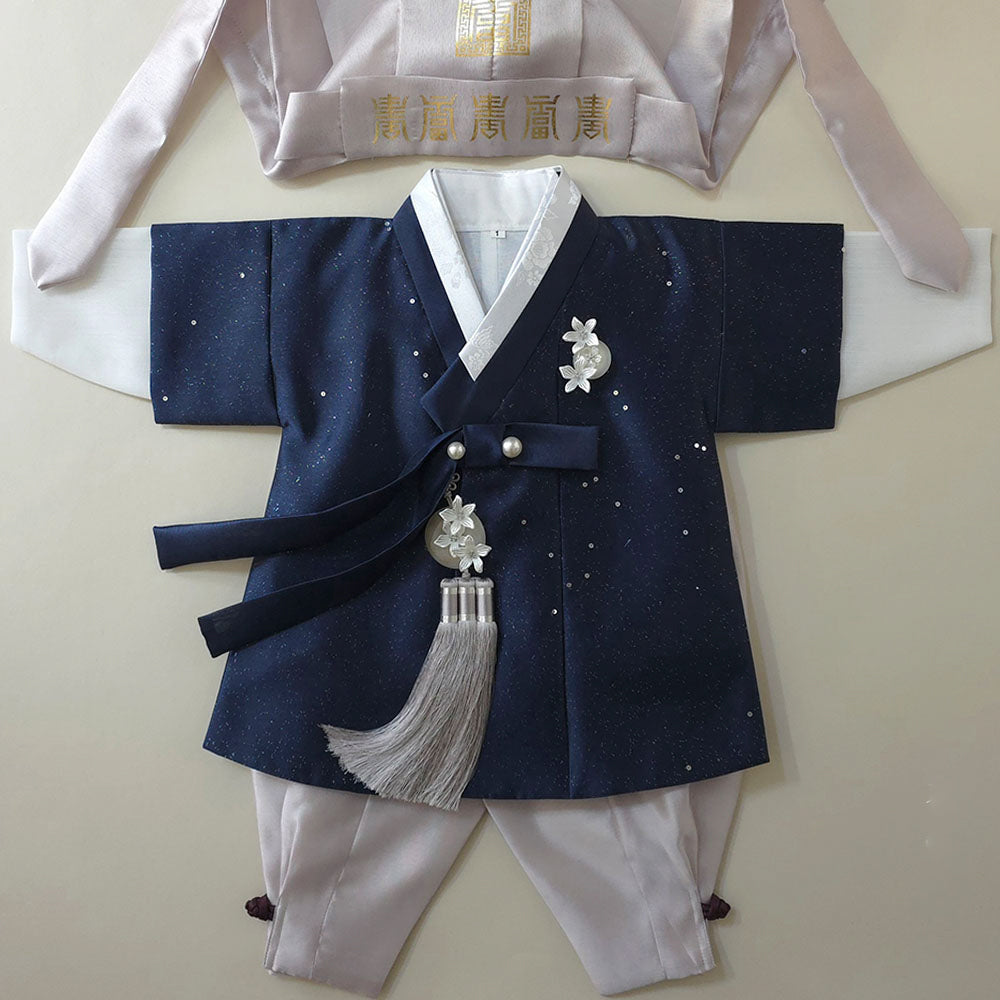 Pearl Navy Boy Hanbok (1-12YR)