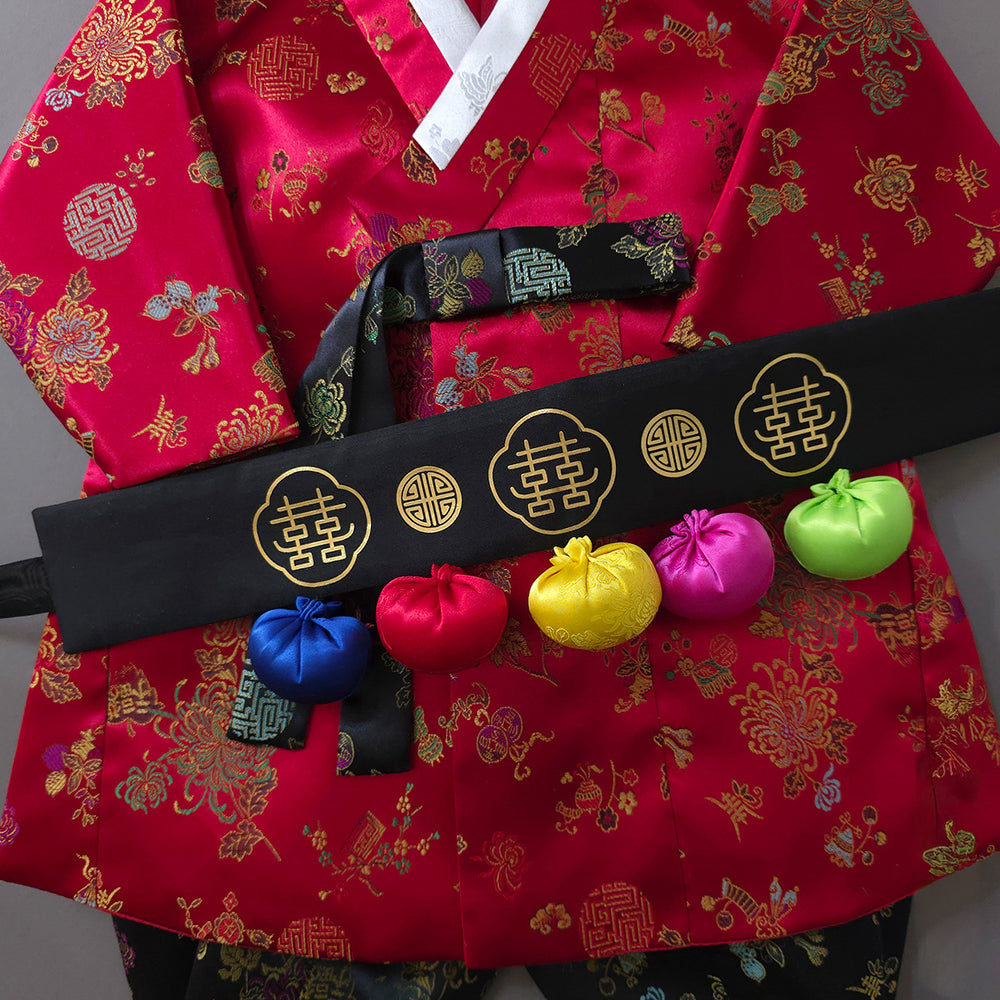 Hae Red Outer Boy Hanbok (1-8YR)
