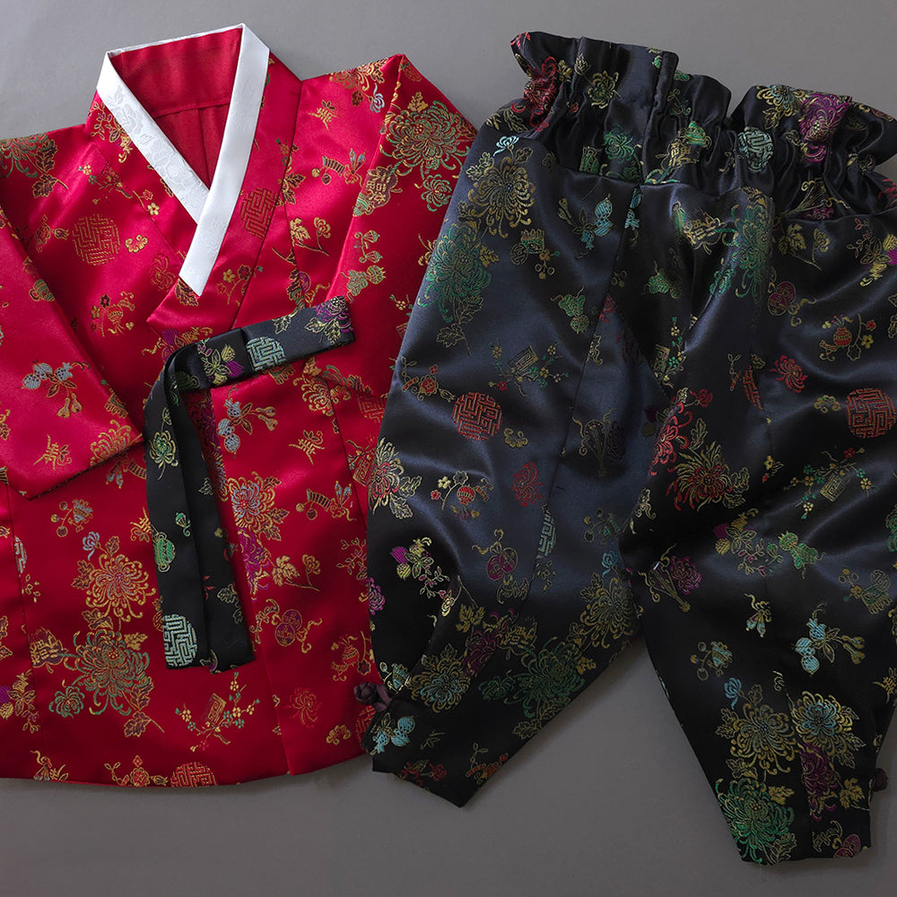 Hae Red Outer Boy Hanbok (1-8YR)