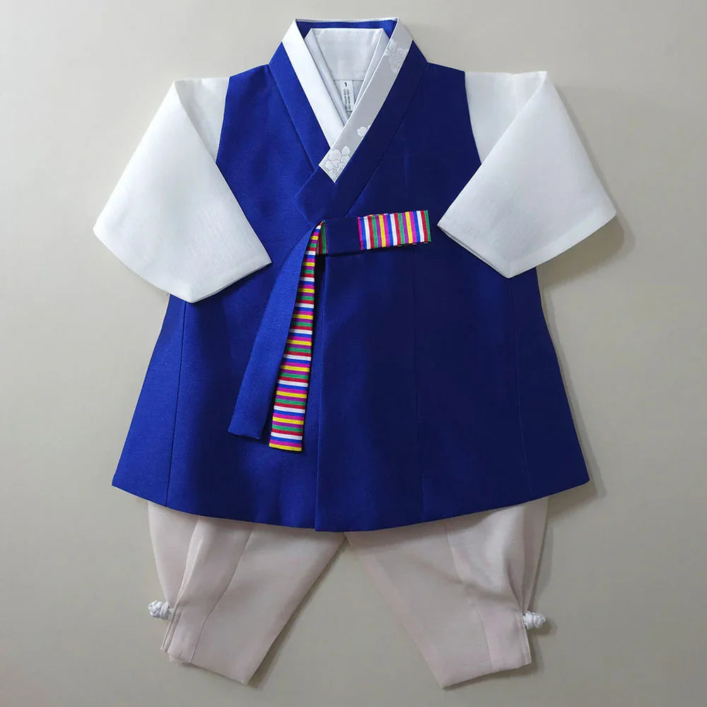 Dongjoon Saekdong Blue Boy Hanbok (1-12YR) - Native Korean