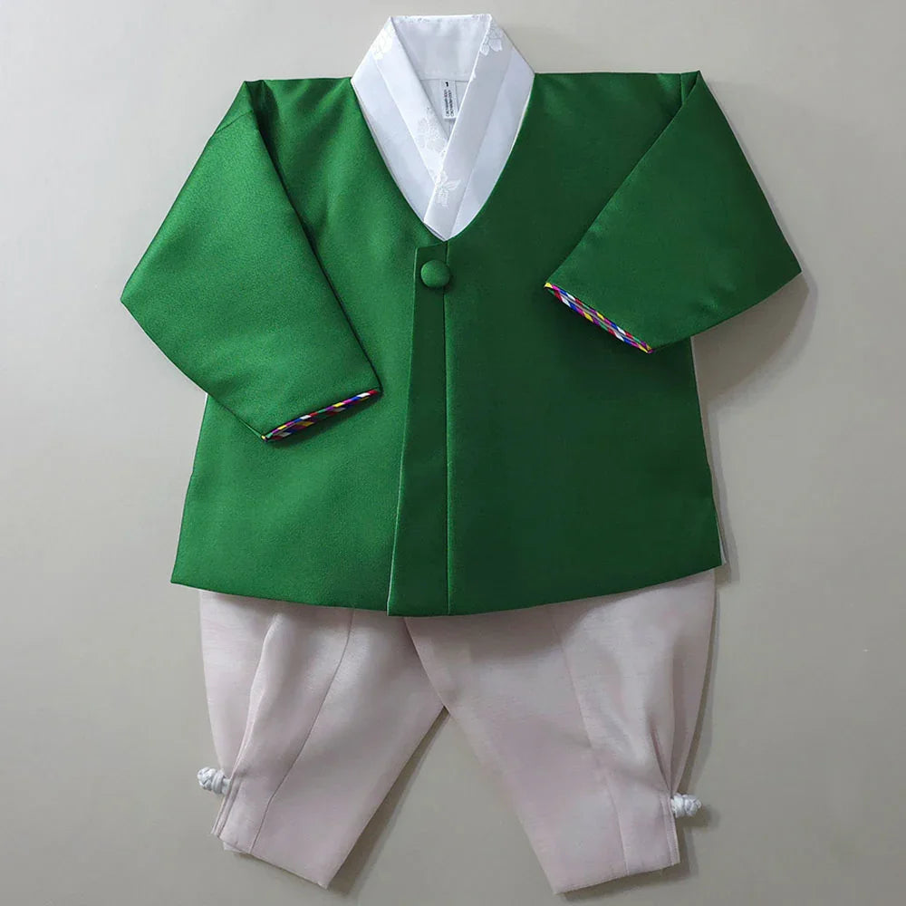 Dongjin Green Magoja Boy Hanbok (1-7YR) - Native Korean