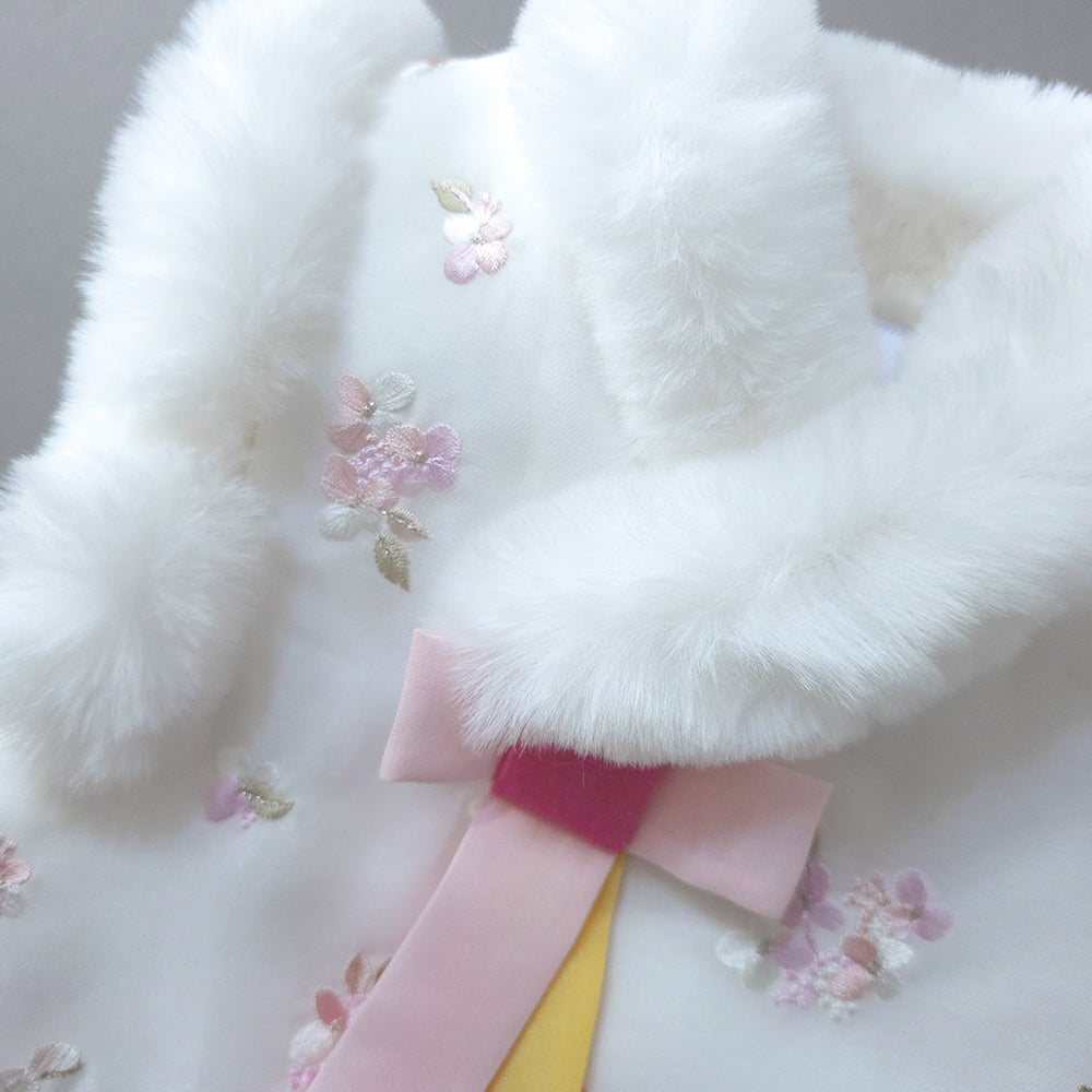 Floral Fur Hanbok Vest