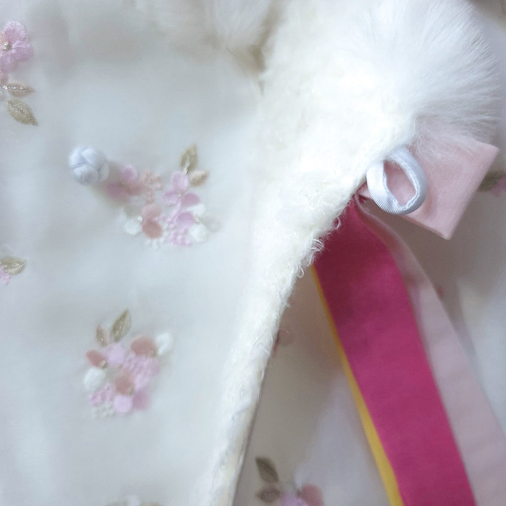 Floral Fur Hanbok Vest