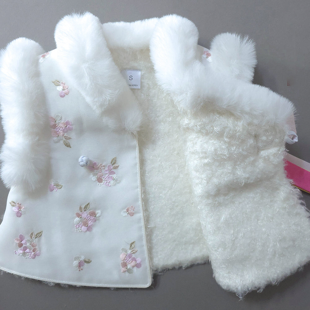 Floral Fur Hanbok Vest