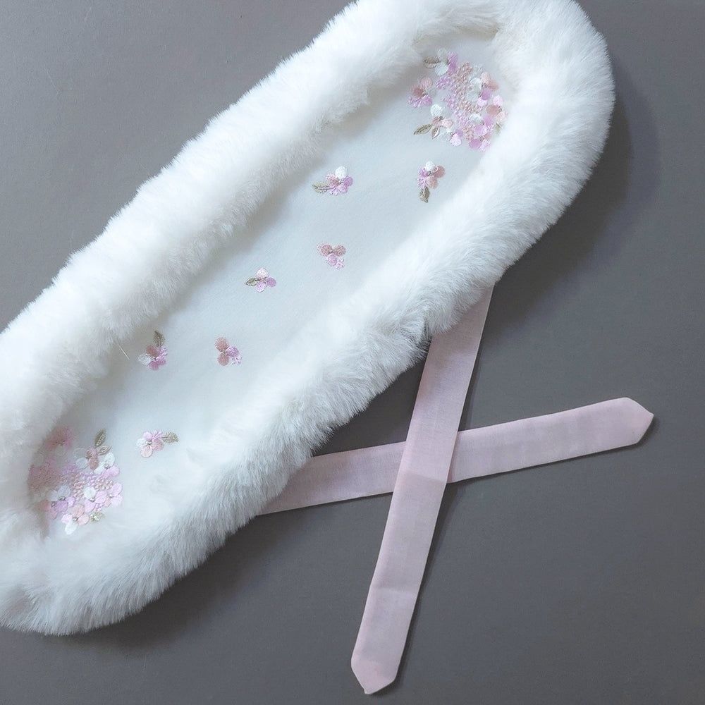 Floral Fur Hanbok Ear Warmer