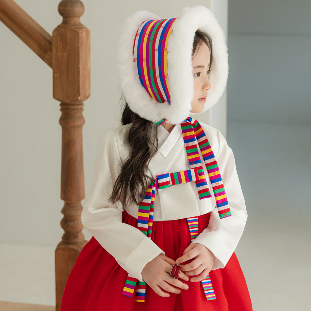 Saekdong Ribbon Red Girl Hanbok (1-9YR)