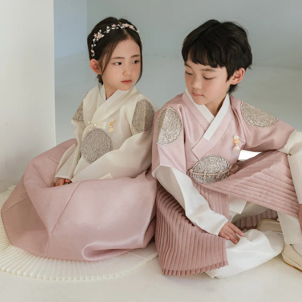 Sungkoon Pleated Pink Boy Hanbok (100D-10YR) - Native Korean