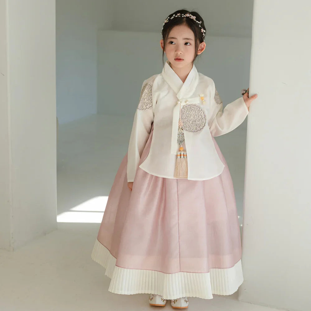 Sungbin Pleated Pink Girl Hanbok (100D-10YR)