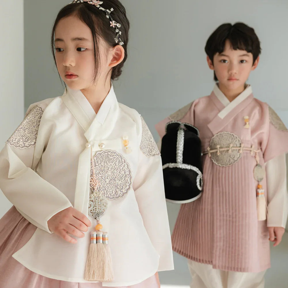 Sungkoon Pleated Pink Boy Hanbok (100D-10YR) - Native Korean
