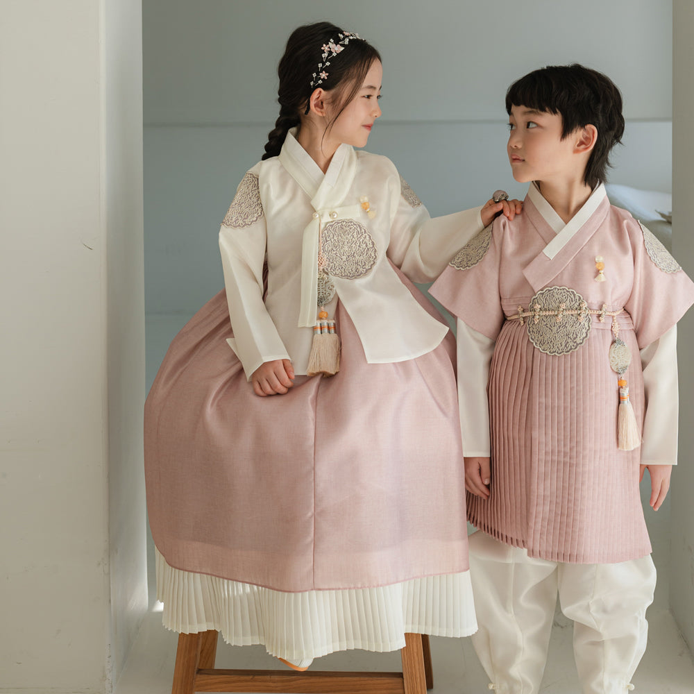 Sungkoon Pleated Pink Boy Hanbok (100D-10YR)