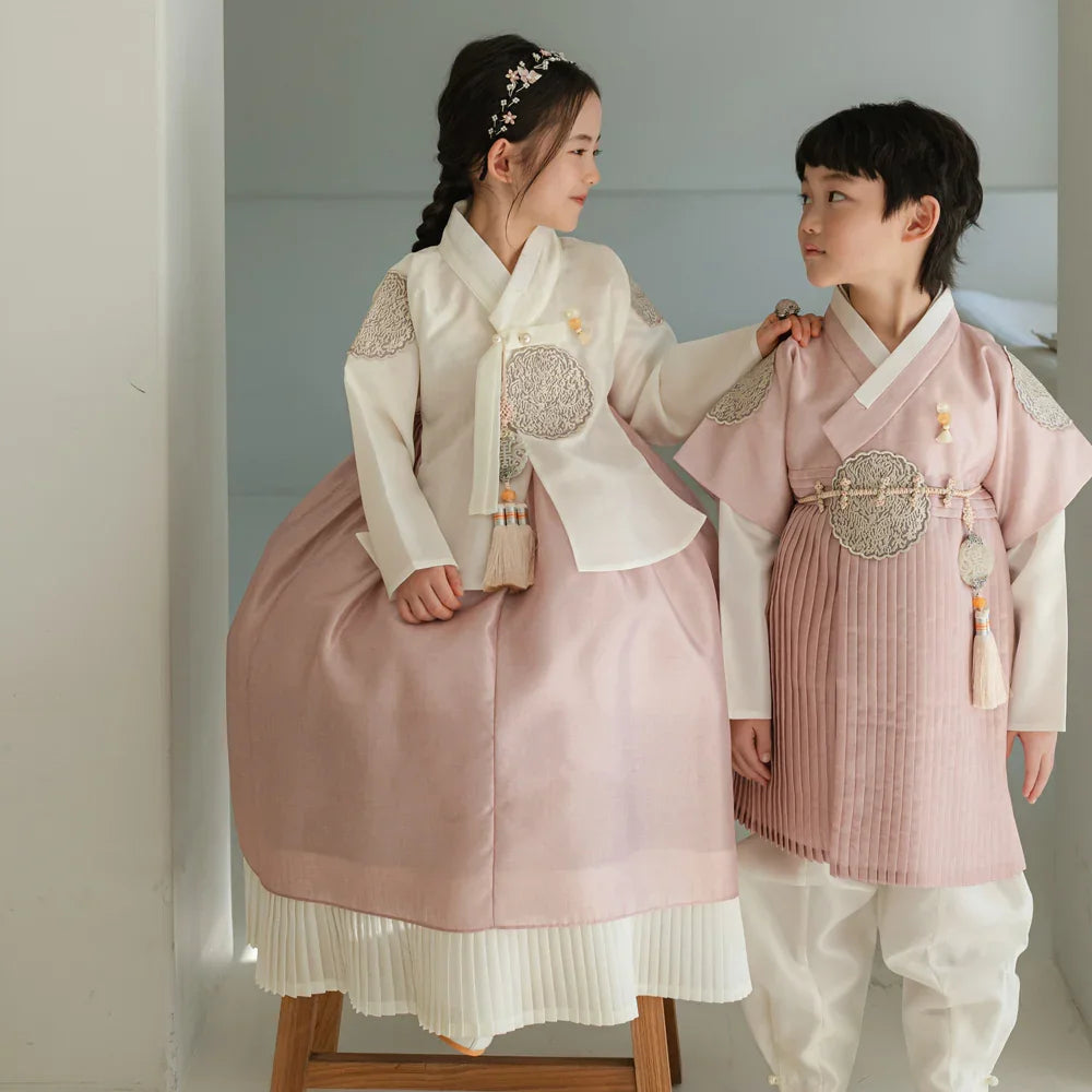 Sungkoon Pleated Pink Boy Hanbok (100D-10YR)