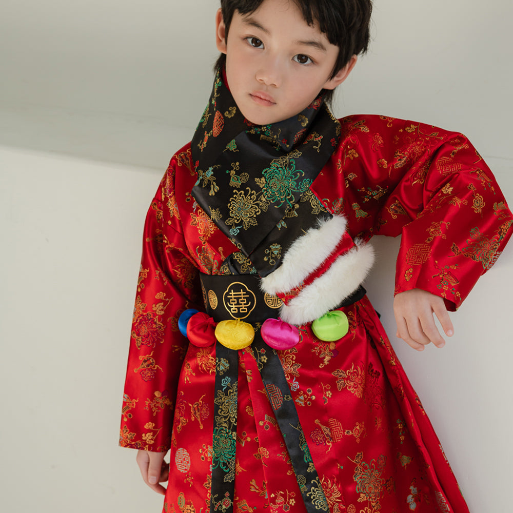 Hae Red Outer Boy Hanbok (1-8YR)