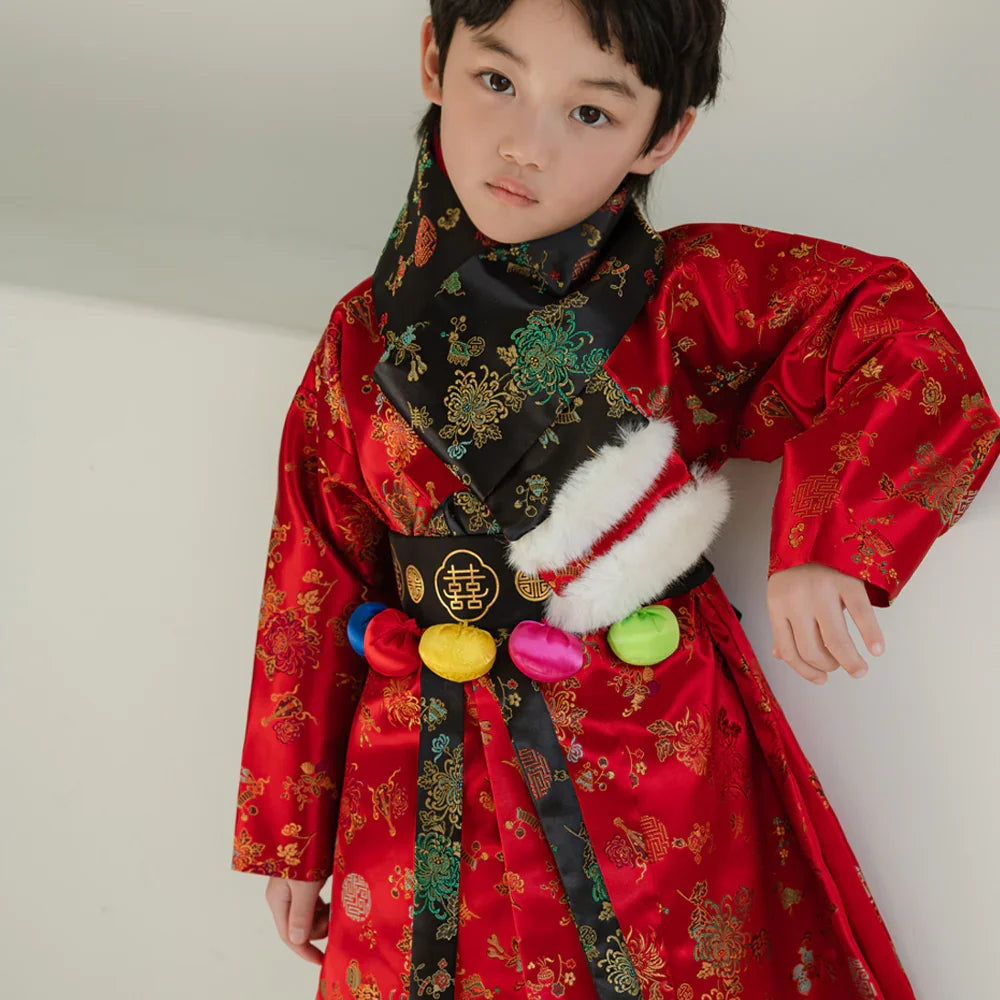 Hae Red Outer Boy Hanbok (1-8YR)