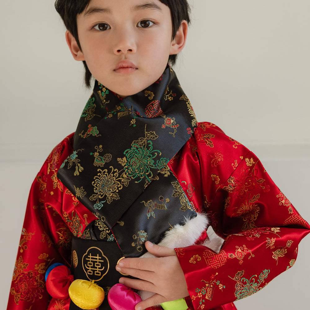 Hae Red Outer Boy Hanbok (1-8YR)