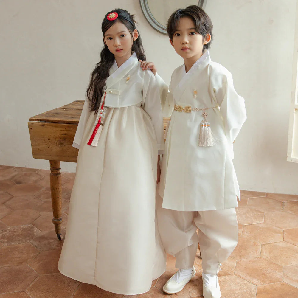 Doha Beige Boy Hanbok (100D-10YR) - Native Korean
