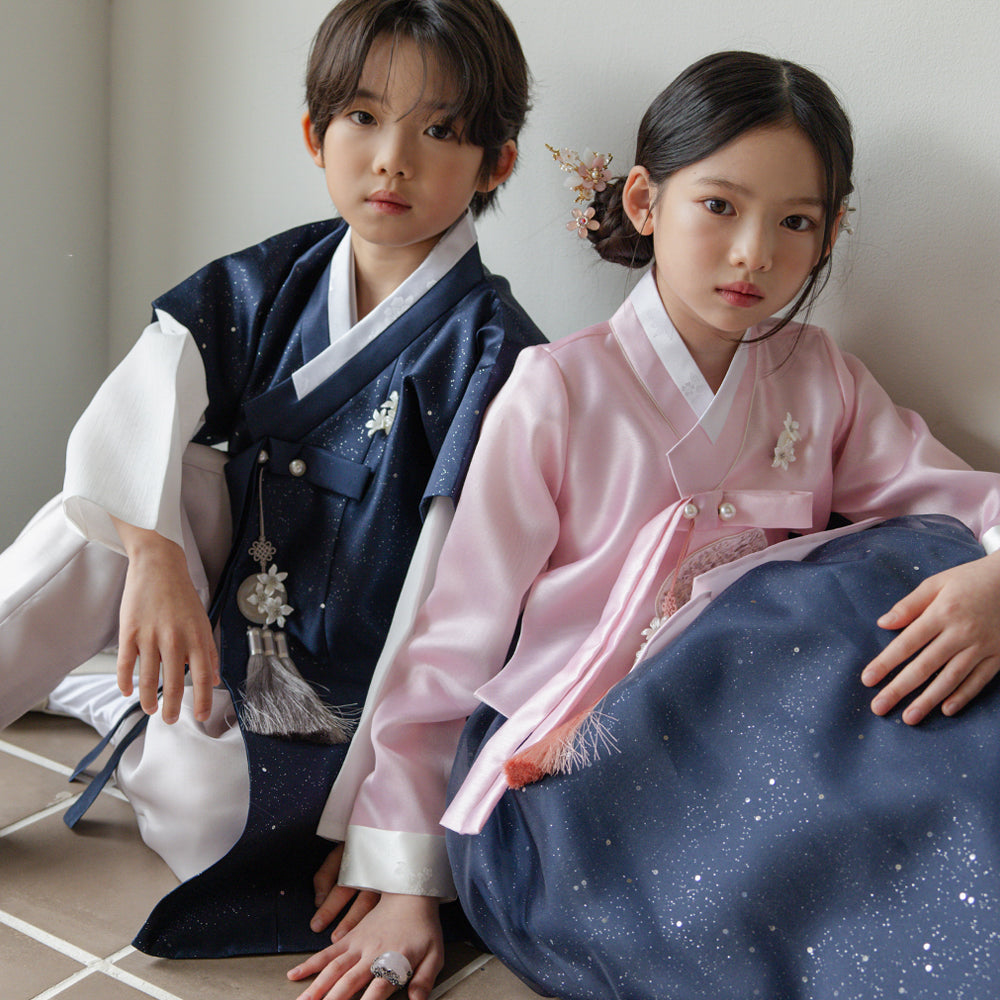Pearl Navy Boy Hanbok (1-12YR)