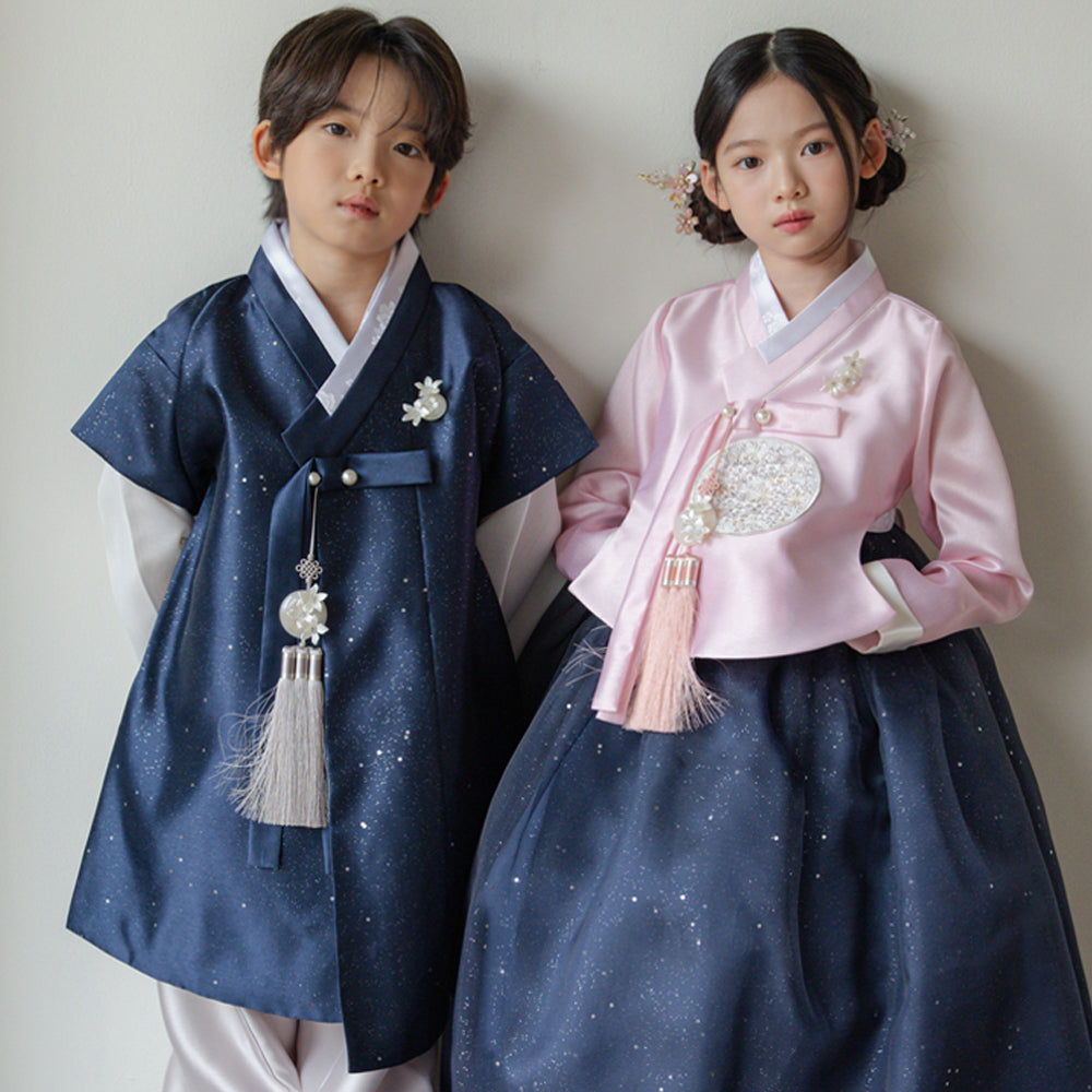 Pearl Navy Boy Hanbok (1-12YR)