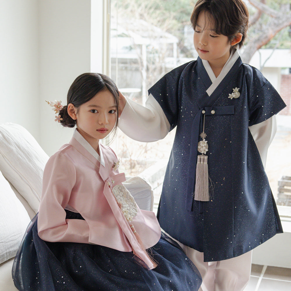 Pearl Navy Boy Hanbok (1-12YR)