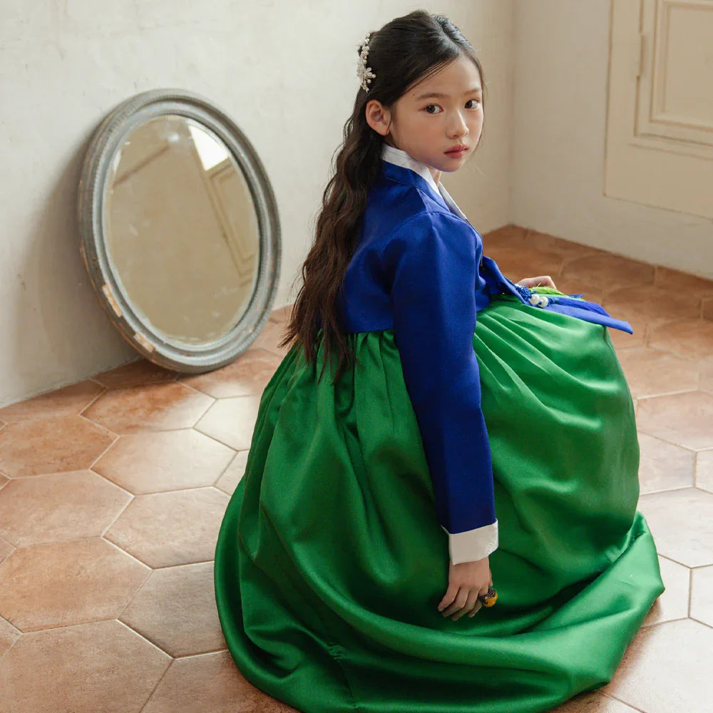Dongwha Blue Green Girl Hanbok (1-12YR)