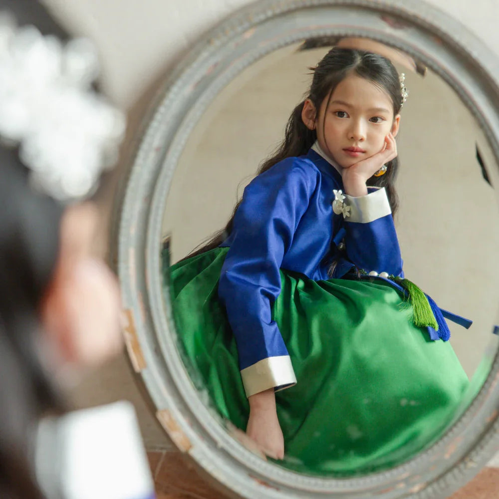 Dongwha Blue Green Girl Hanbok (1-12YR)