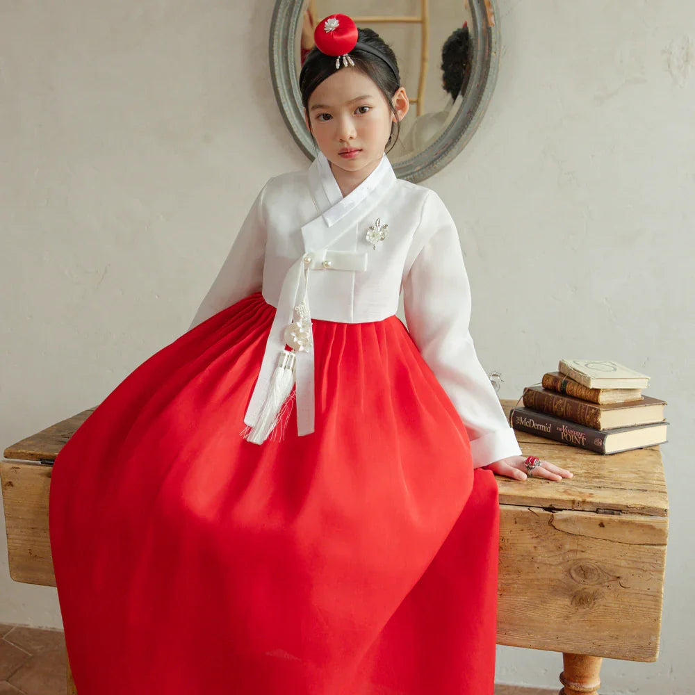 Blossom Red Girl Hanbok (1-10YR) 2