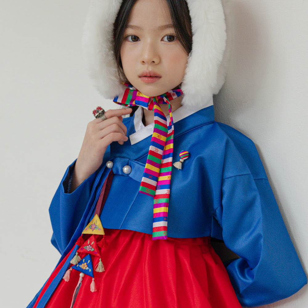 Yumin Blue Red Girl Hanbok (100D-15YR)