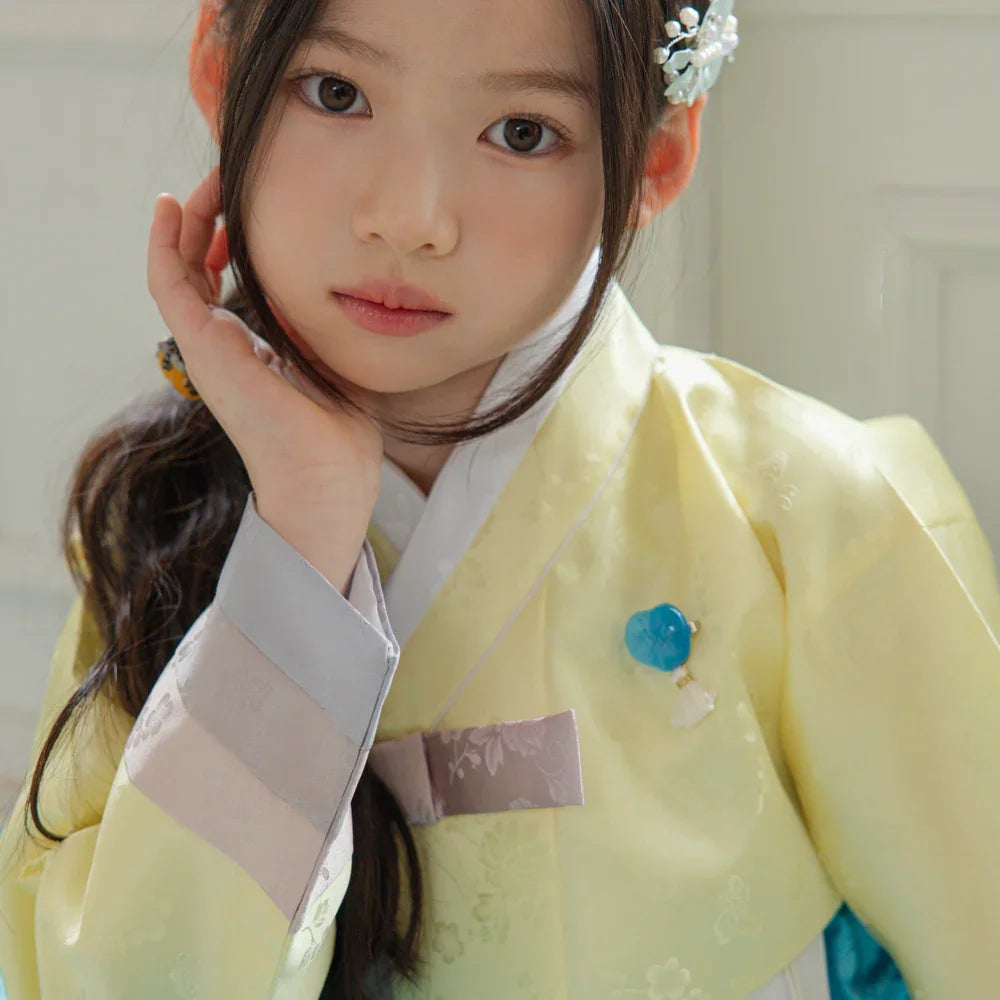 Yunjae Jeogori Lemon Sky Girl Hanbok (100D-15YR)