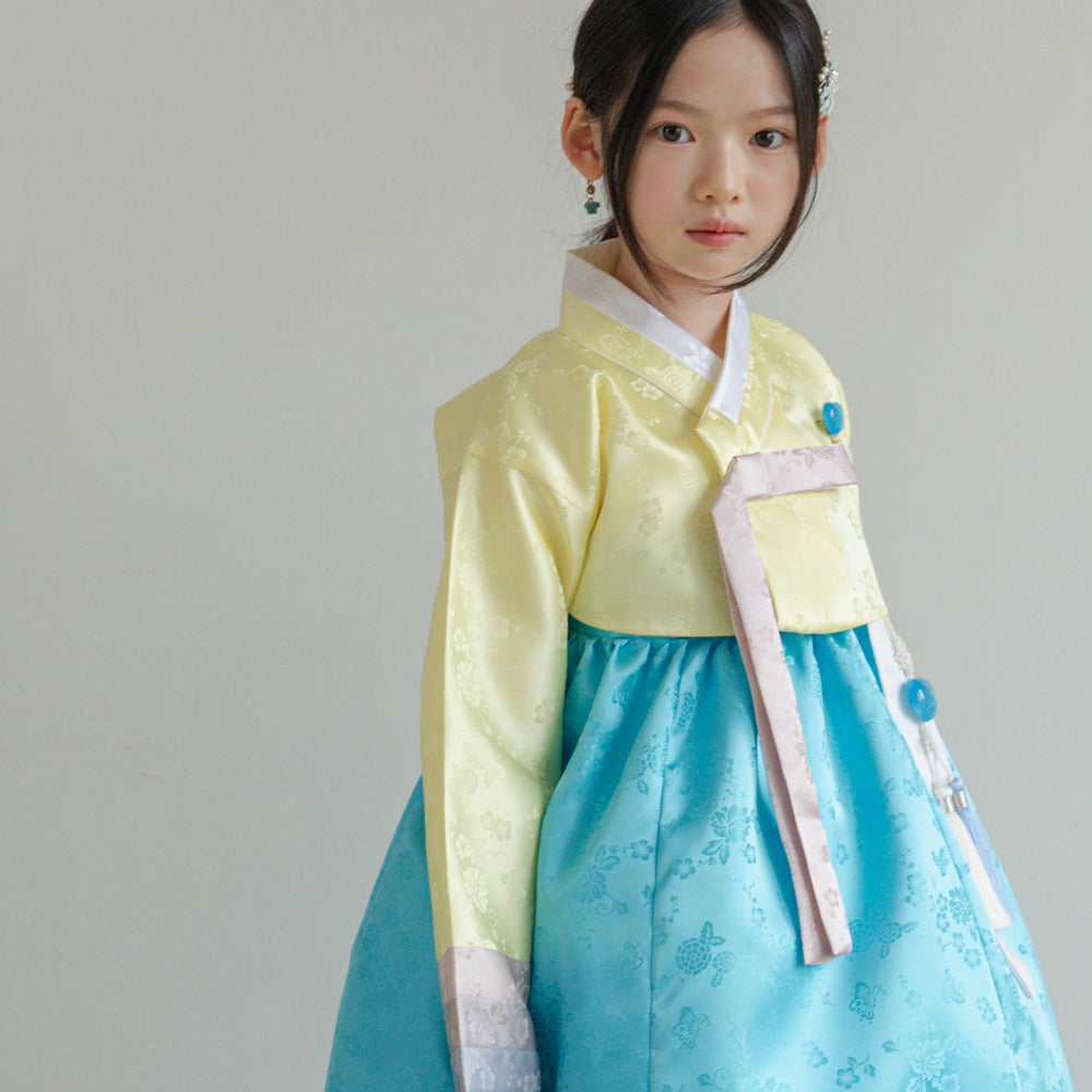 Yunjae Jeogori Lemon Sky Girl Hanbok (100D-15YR)