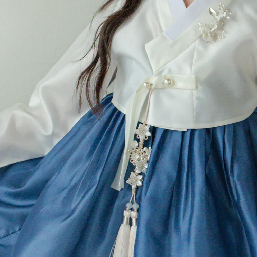 Lynn Blue Girl Hanbok (100D-10YR) - Native Korean