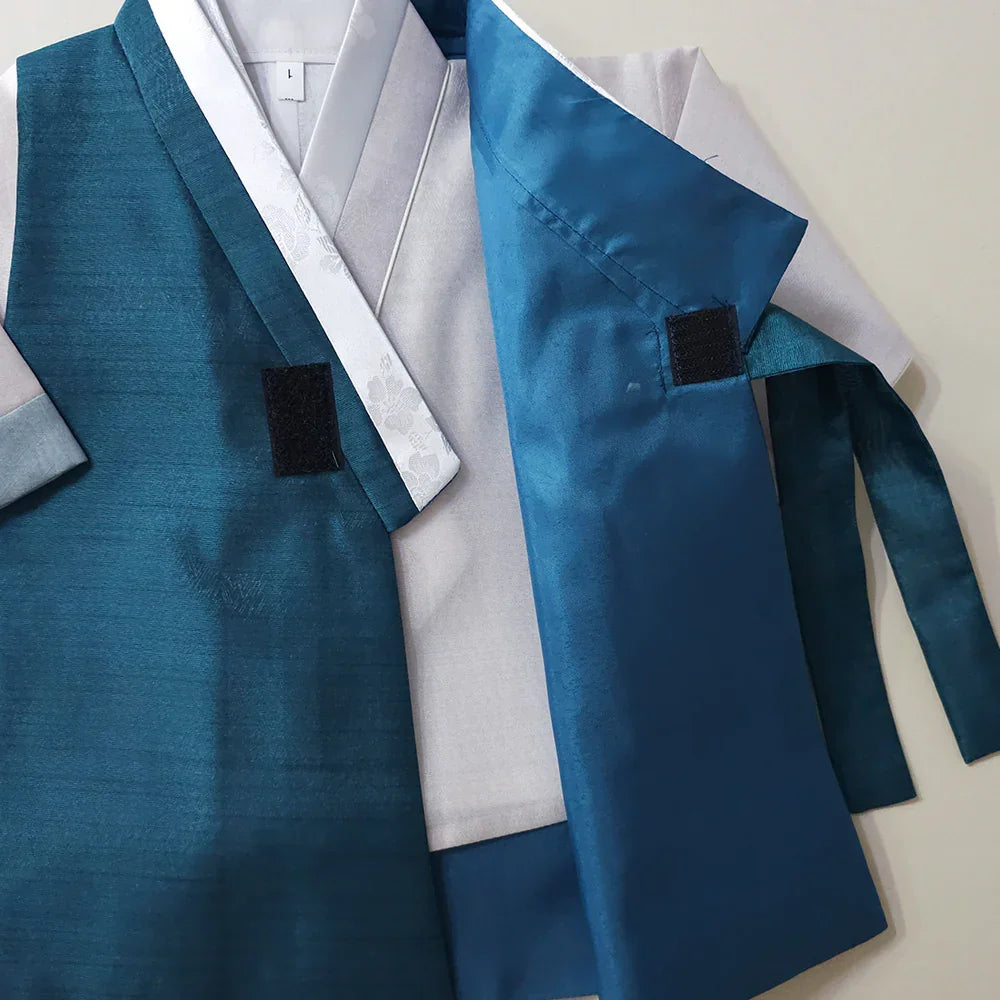 Jooheon Teal Boy Hanbok (1-12YR) - Native Korean