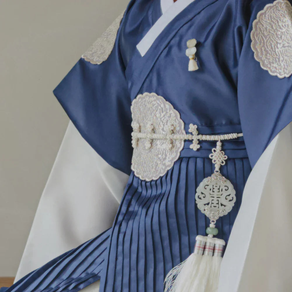 Sungkoon Pleated Navy Boy Hanbok (100D-10YR) - Native Korean