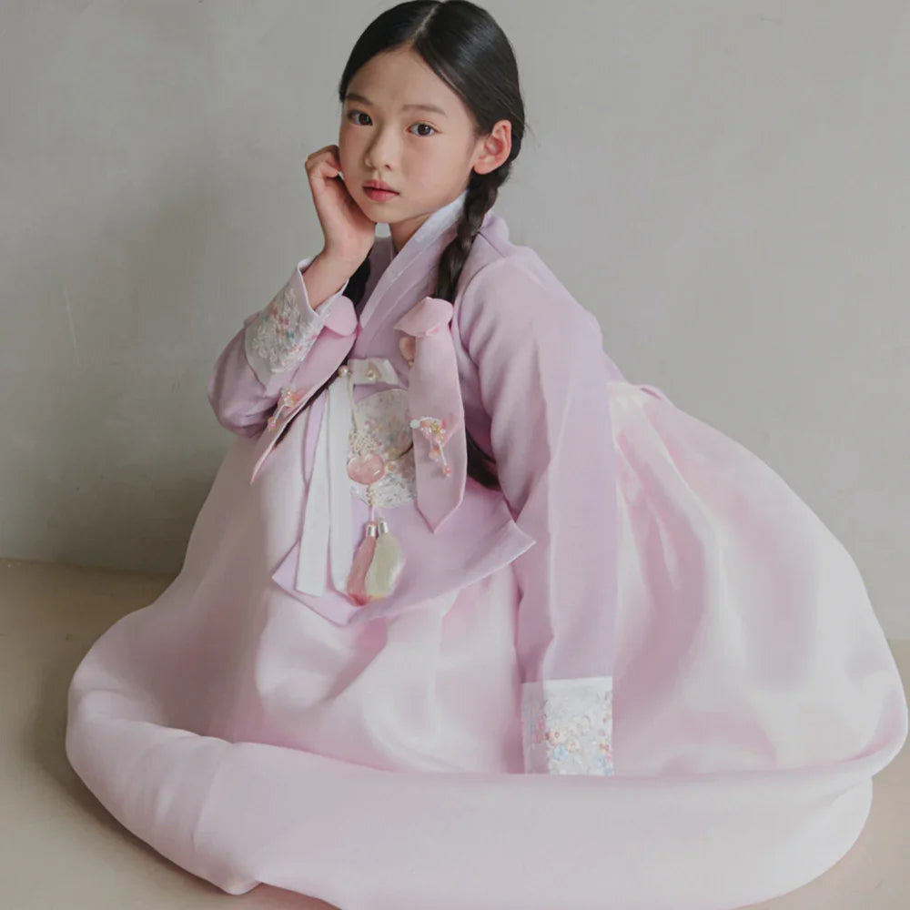 Chaeyu Lavender Dangui Girl Hanbok | Korean First Birthday Dress 6 Chaeyu Lavender Dangui Girl Hanbok | Korean First Birthday Dress 6