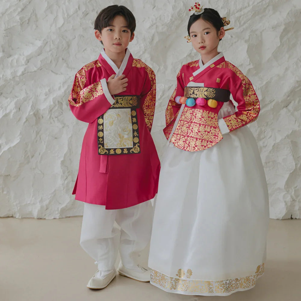 Moorin Wine Dangui Girl Hanbok (1-12YR) - Native Korean