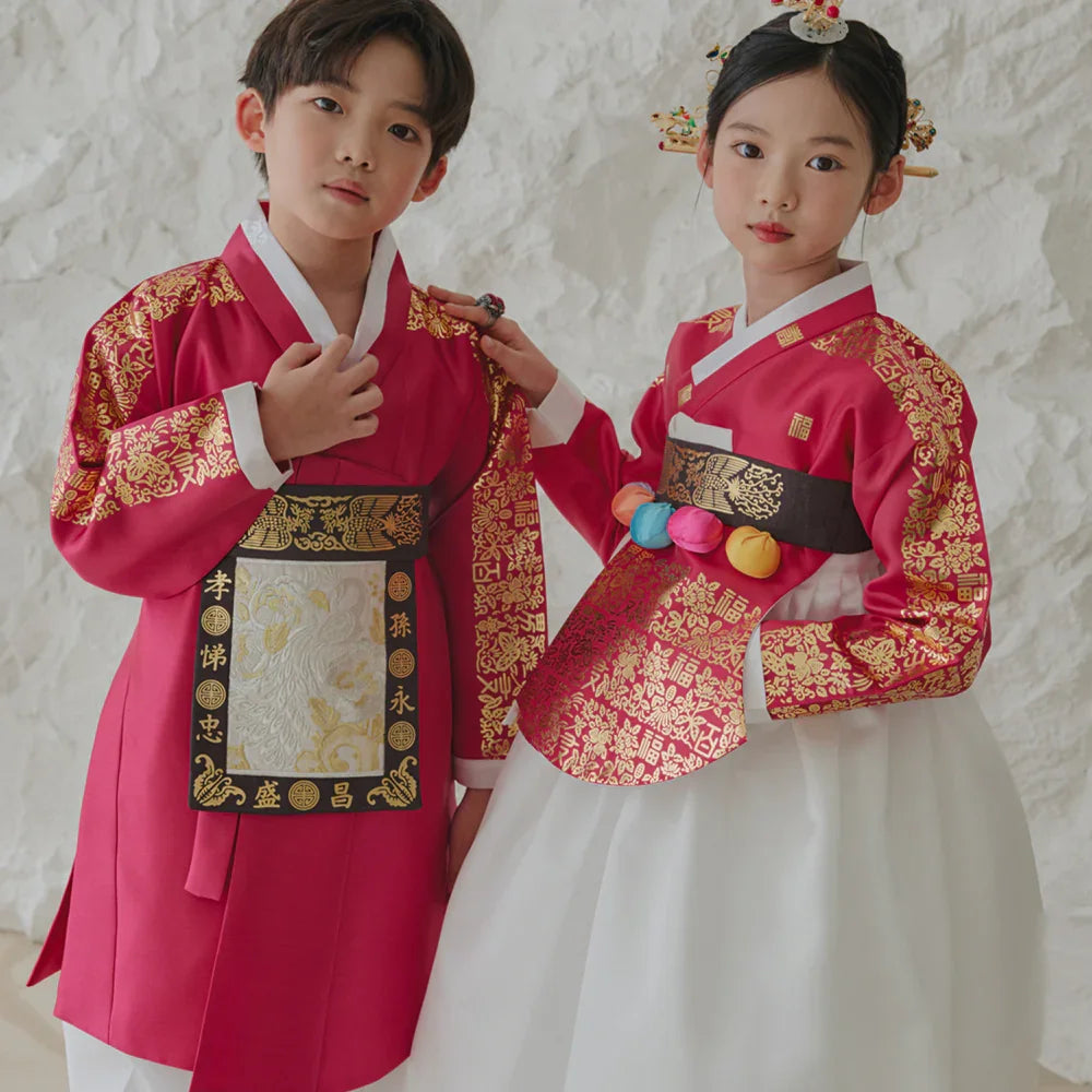 Moorin Wine Dangui Girl Hanbok (1-12YR) - Native Korean