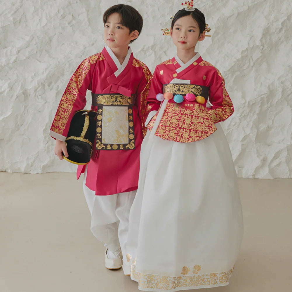 Moorin Wine Dangui Girl Hanbok (1-12YR) - Native Korean